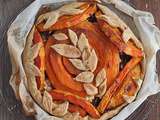 Tarte rustique courge, oignons caramélisés et fêta