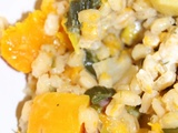 Risotto à l'orge perlé et à la courge butternut