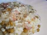 Risotto jambon-petits pois