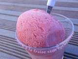 Glace à la fraise sans sorbetière