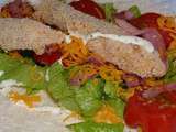 Wraps au poulet croustillant et au bacon