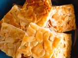 Carrés miel et amandes