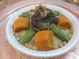 Couscous de blé complet a la courge butternut et légumes.....كسكسي القمح الكامل بالقرع العسلي و الخضروات