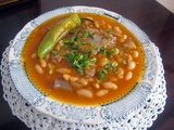 Haricots blancs aux pieds de veau(loubia bel kraoua3 ba...... لوبيا بالكراوع بقري