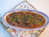 Kebda djaj mchermla (foie en sauce tomate)....كبدة الدجاج مشرملة