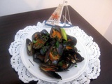 Moules ail et persil....بلح البحر بالثوم و المعدنوس