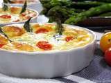 Clafoutis aux asperges et tomates cerises