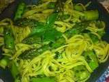 Linguine asperge et pesto à ma façon