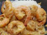 Curry de crevettes mangues-coco