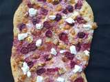 Pizza cerises chèvre et miel