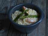 Risotto aux crevettes et asperges