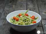 Spaghetti de courgette à la mozzarella