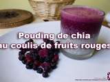 Pouding de chia au coulis de fruit rouge