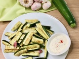 Bâtonnets de courgettes à la sarriette, cuisson au four