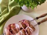 Brochettes de poulet mariné au pesto et coppa