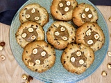 Cookies aux noisettes, praliné et pépites de chocolat