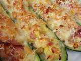 Courgettes farcies au jambon blanc