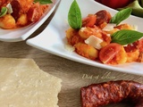 Gnocchis, sauce aux poivrons rouge et chorizo