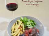 Joues de porc mijotées au vin rouge