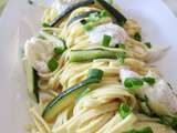 Linguine au citron, courgettes et burrata