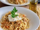 Linguine aux maquereaux et burrata