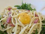 Linguine façon carbonara au canard