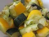 Poêlée de courgettes bicolores aux épices