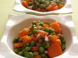 Poêlée de petits pois et carottes