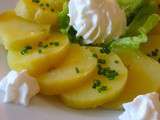 Pommes de terre en salade à la mousse de fromage