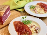 Risotto au jambon de Bayonne et Ossau-Iraty et sa chips de jambon