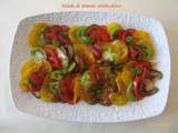 Salade de tomates multicolores