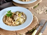 Sauté de veau aux blancs de poireaux et champignons