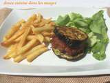 Burger d'aubergine et chutney de bacon