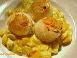 Coquilles Saint Jacques, Liqueur de Gentiane et Courgettes