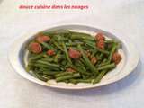 Haricots verts au safran et chorizo