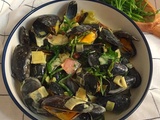 Moules au cidre et salicornes