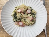 Risotto aux fanes de radis roses