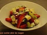 Salade avec Fraise et Fourme d'Ambert