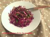 Salade de lentilles, chou rouge et coriandre