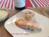 Saumon crème yuzu et poivre de Sicguan avec un Domaine de l'Aigle Limoux Chardonnay