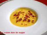 Velouté de chou-fleur, butternut parfumé avec huile à la truffe