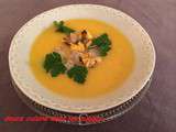 Velouté persil tubéreux, butternut et coquillages