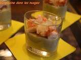 Verrines Avocat-concombre Crevettes Roses