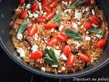 Poulet et orzo aux tomates cerises