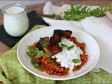 Boulgour à la tomate, aubergines et yaourt citronné de Yotam Ottolenghi