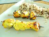 Brochettes de dinde au curry