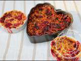 Clafoutis au yaourt, fraises et rhubarbe