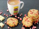 Cookies aux pralines roses et chocolat blanc