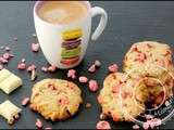 Cookies aux pralines roses et chocolat blanc