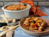 Crumble de butternut au parmesan et aux marrons